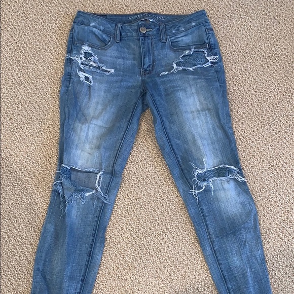 American Eagle Outfitters Denim - American Eagle Ripped Capri Jeans Super Stretch 6